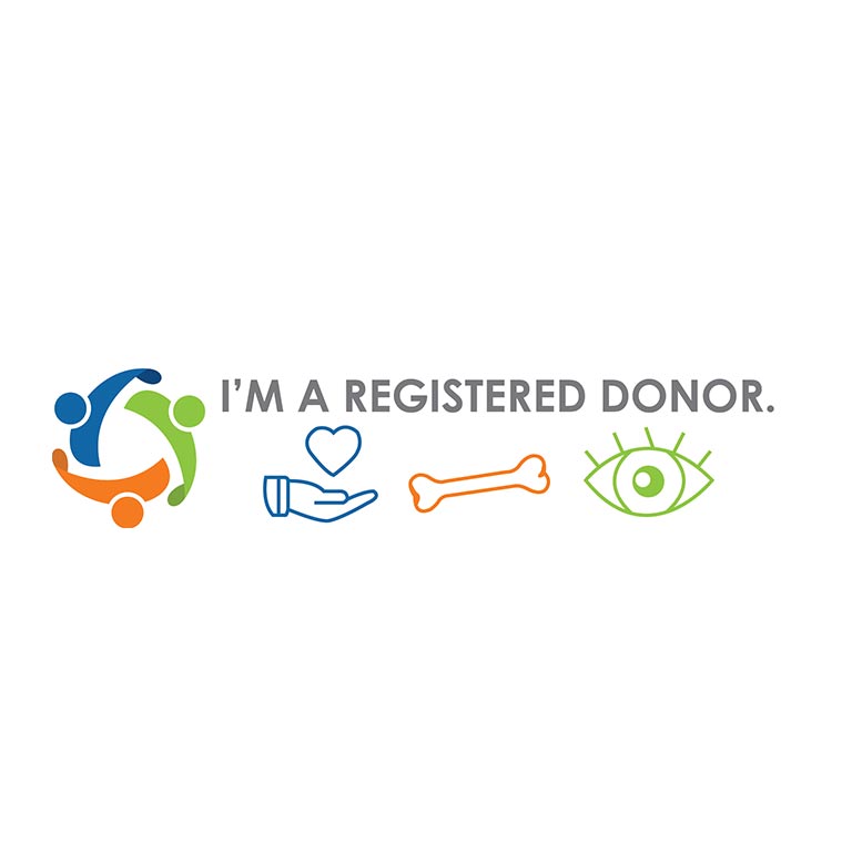 A registered organ donor logo